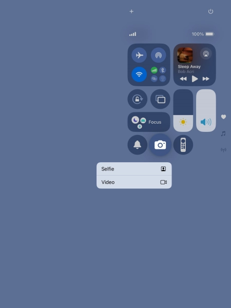 Press and hold the required function to see more actions.