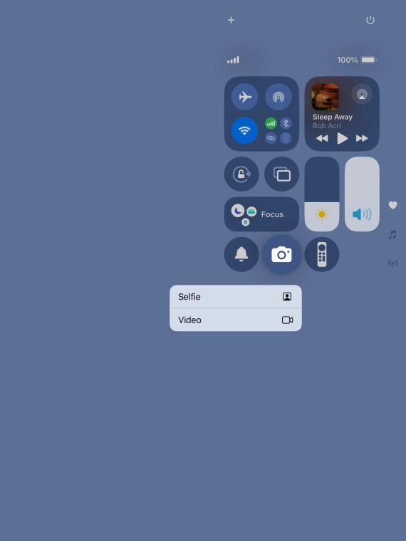 Press and hold the required function to see more actions.