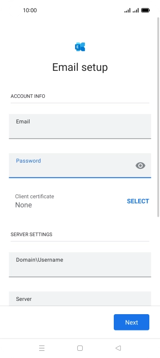 To turn on the function, press SELECT and follow the instructions on the screen to install the required certificate.