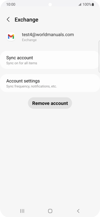 Press Remove account.