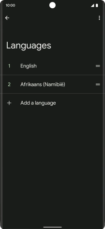 To select the new language as the default language, press the move icon next to the required language and drag it to the top of the list.