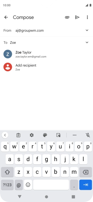 Press the required contact. Press the required contact.