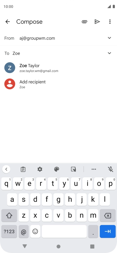 Press the required contact. Press the required contact.