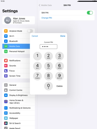 Key in your current PIN and press Done.