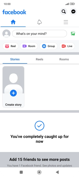 Press the text input field. Press the text input field.