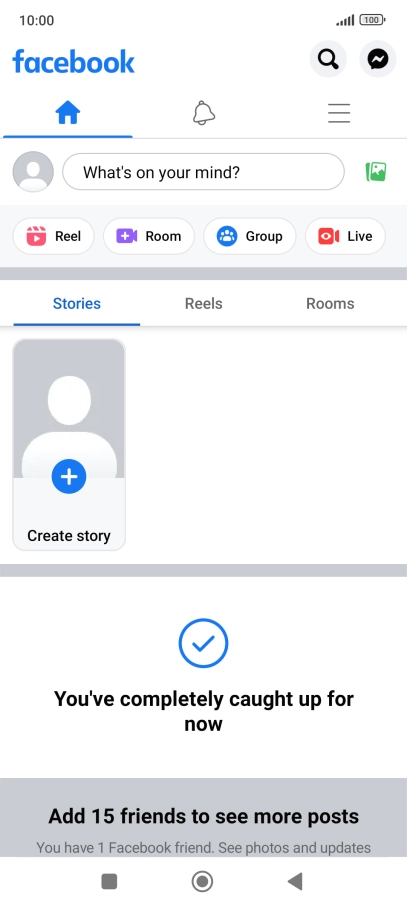 Press the text input field. Press the text input field.