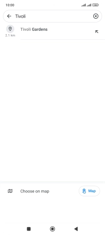 Press the required destination.