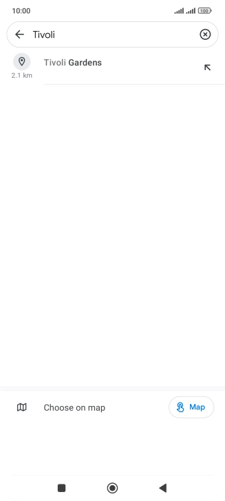 Press the required destination.