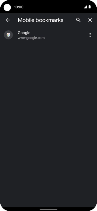 Press the required bookmark.