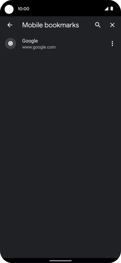 Press the required bookmark.