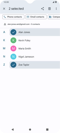 Press the menu icon.