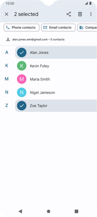 Press the menu icon.