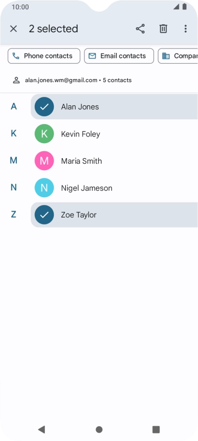Press the menu icon.