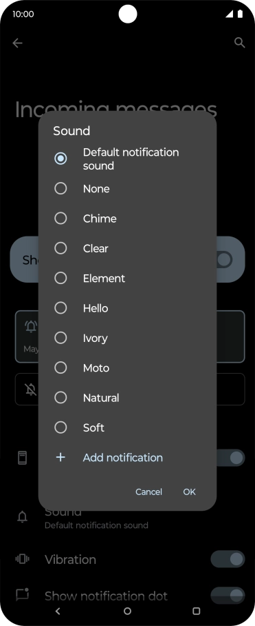 Press the required message tones to hear them. Press the required message tones to hear them.