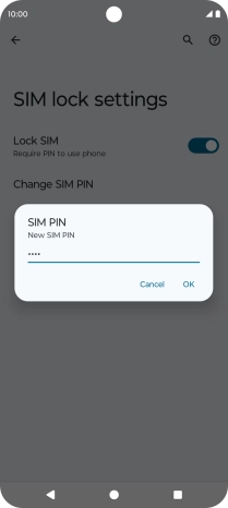 Key in a new four-digit PIN and press OK. Key in a new four-digit PIN and press OK.
