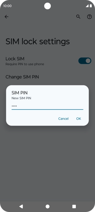 Key in a new four-digit PIN and press OK. Key in a new four-digit PIN and press OK.
