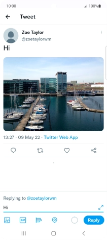 Write your reply and press Reply.