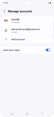 Press the required email account.