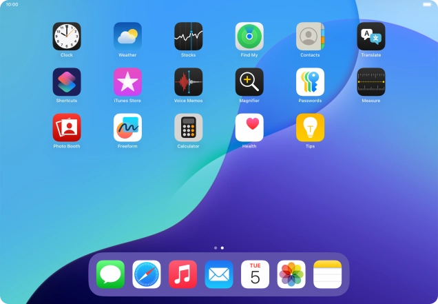 Open the required application.