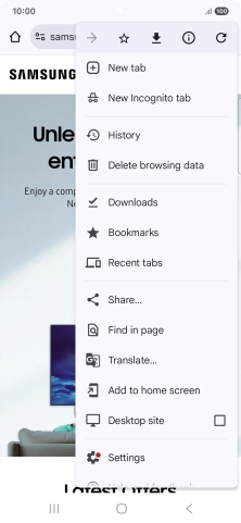 Press Settings. Press Settings.