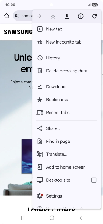Press Settings. Press Settings.