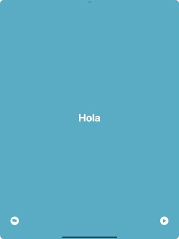 Press the split view icon to go back to display of both languages.
