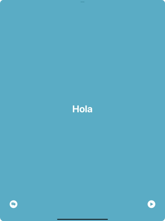 Press the split view icon to go back to display of both languages.