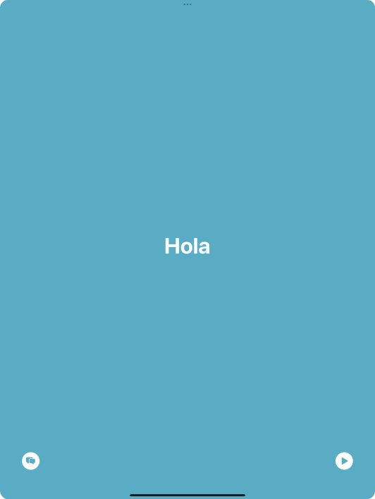Press the split view icon to go back to display of both languages.