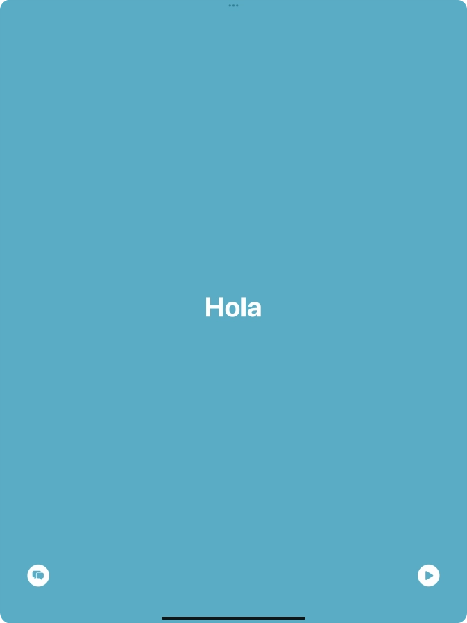 Press the split view icon to go back to display of both languages.