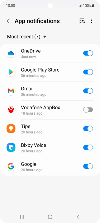 Press the drop down list. Press the drop down list.