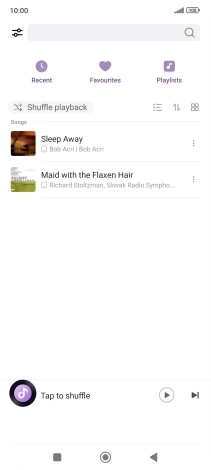 Press the required audio file.