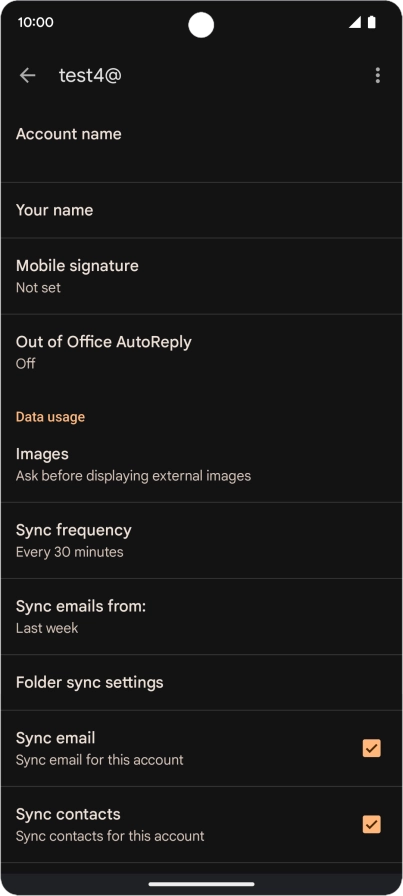 Press Account name and key in the required name.