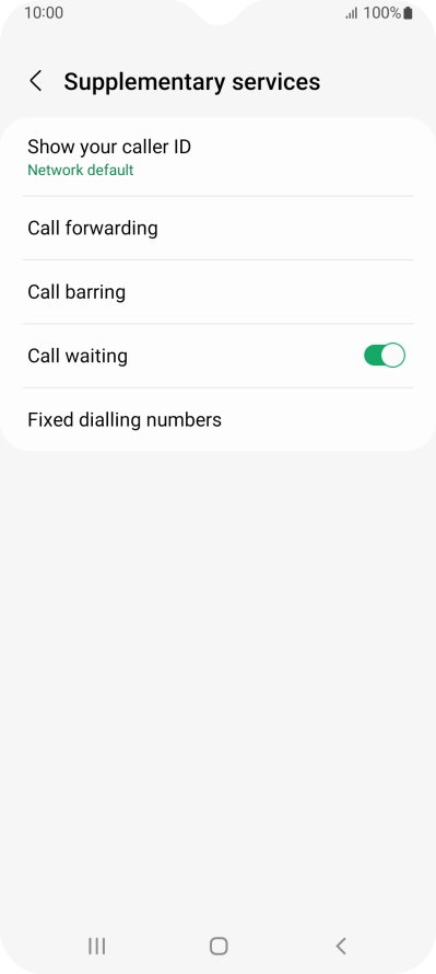 Press Call barring. Press Call barring.