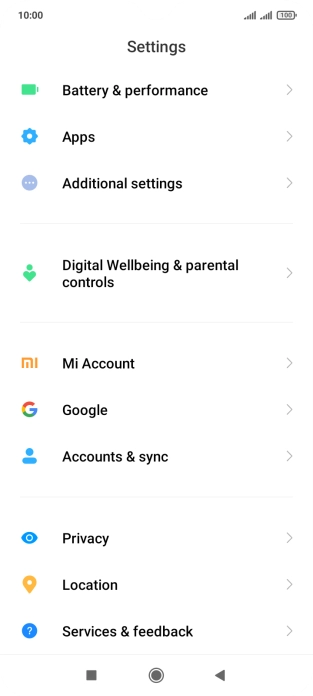 Press Accounts & sync.