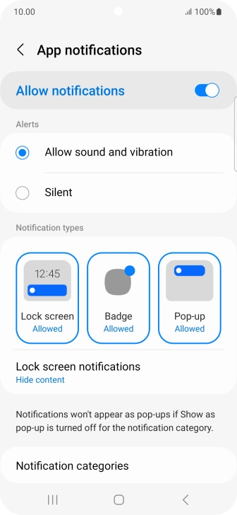 Press the indicator next to Press the indicator next to