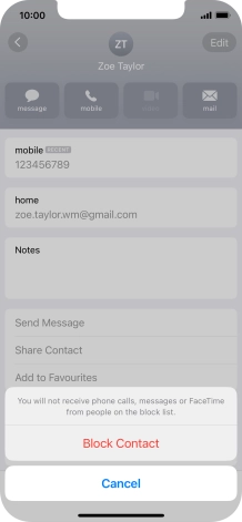 Press Block Contact.