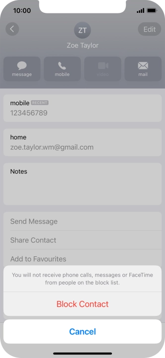 Press Block Contact.