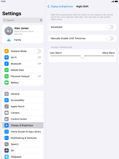 Press the indicator next to Press the indicator next to