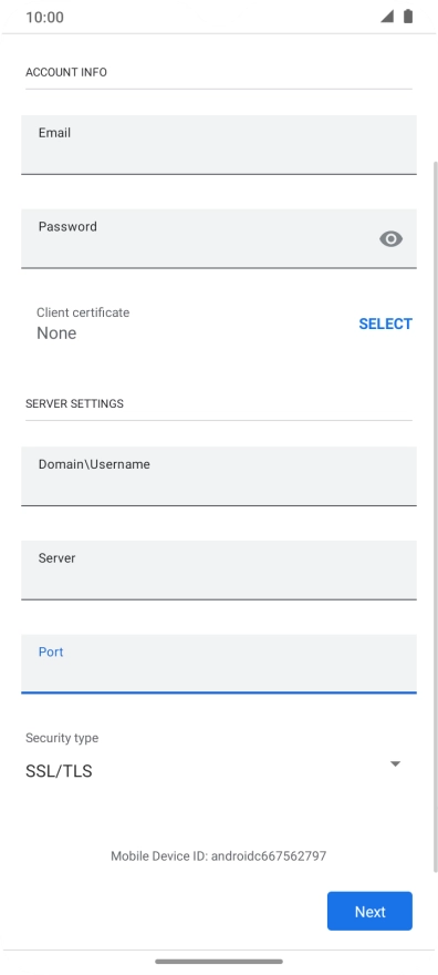 Press the drop down list below 