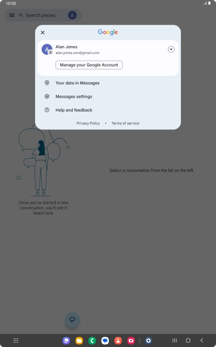 Press Messages settings.