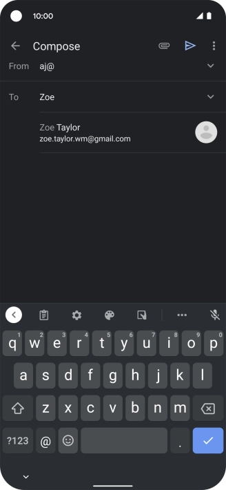 Press the required contact.