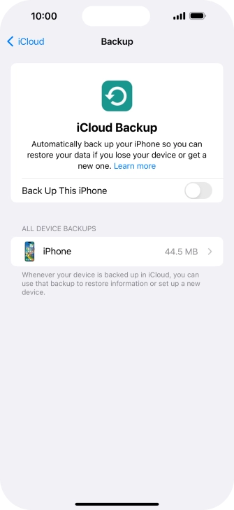 Press the indicator next to 