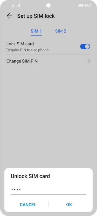 Key in your PIN and press OK.