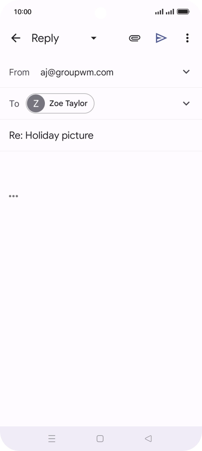 Press the text input field and key in the required text.
