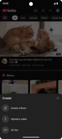Press Upload a video.