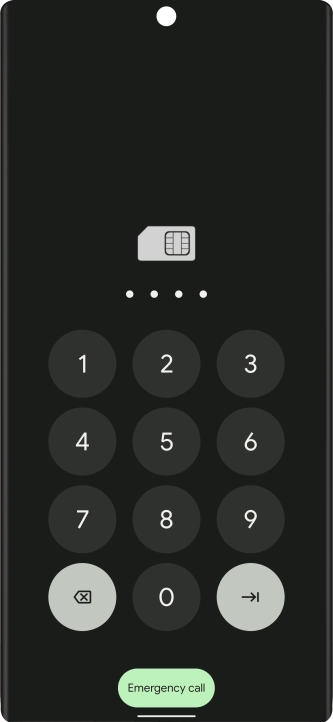 If you're asked to key in your PIN, do so and press arrow right.