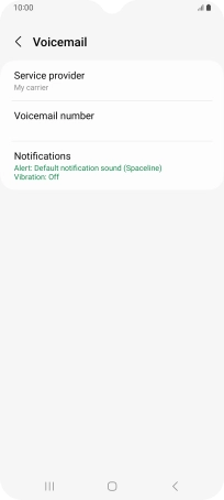 Press Voicemail number. Press Voicemail number.