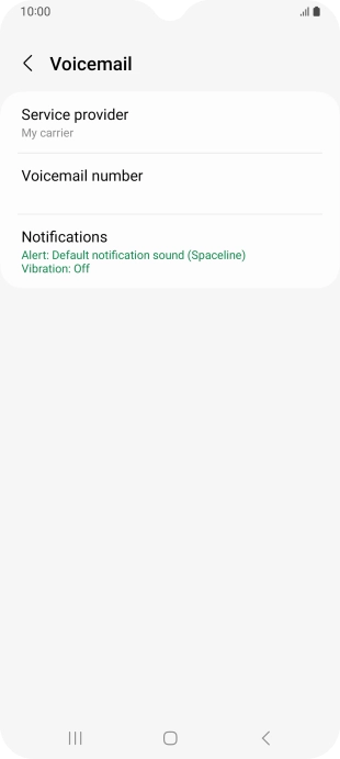 Press Voicemail number. Press Voicemail number.