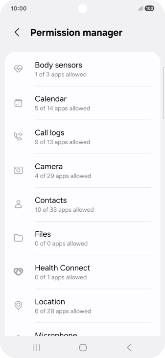Press the required phone function.
