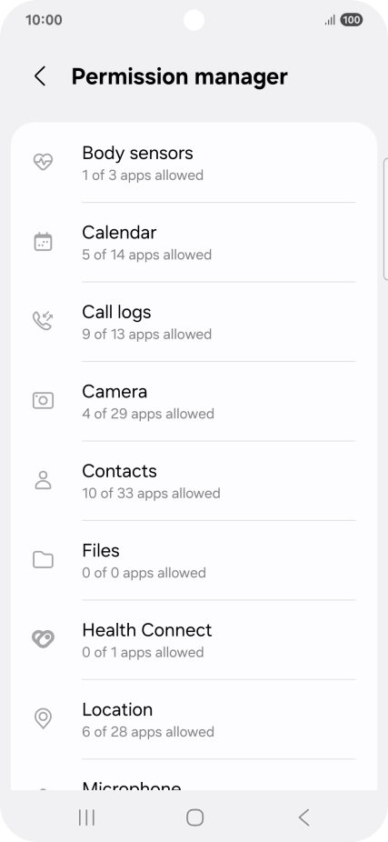 Press the required phone function.